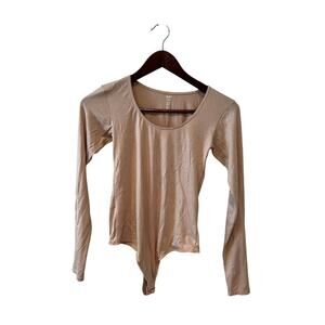 The Kit Undergarments Long Sleeve Bodysuit Beige